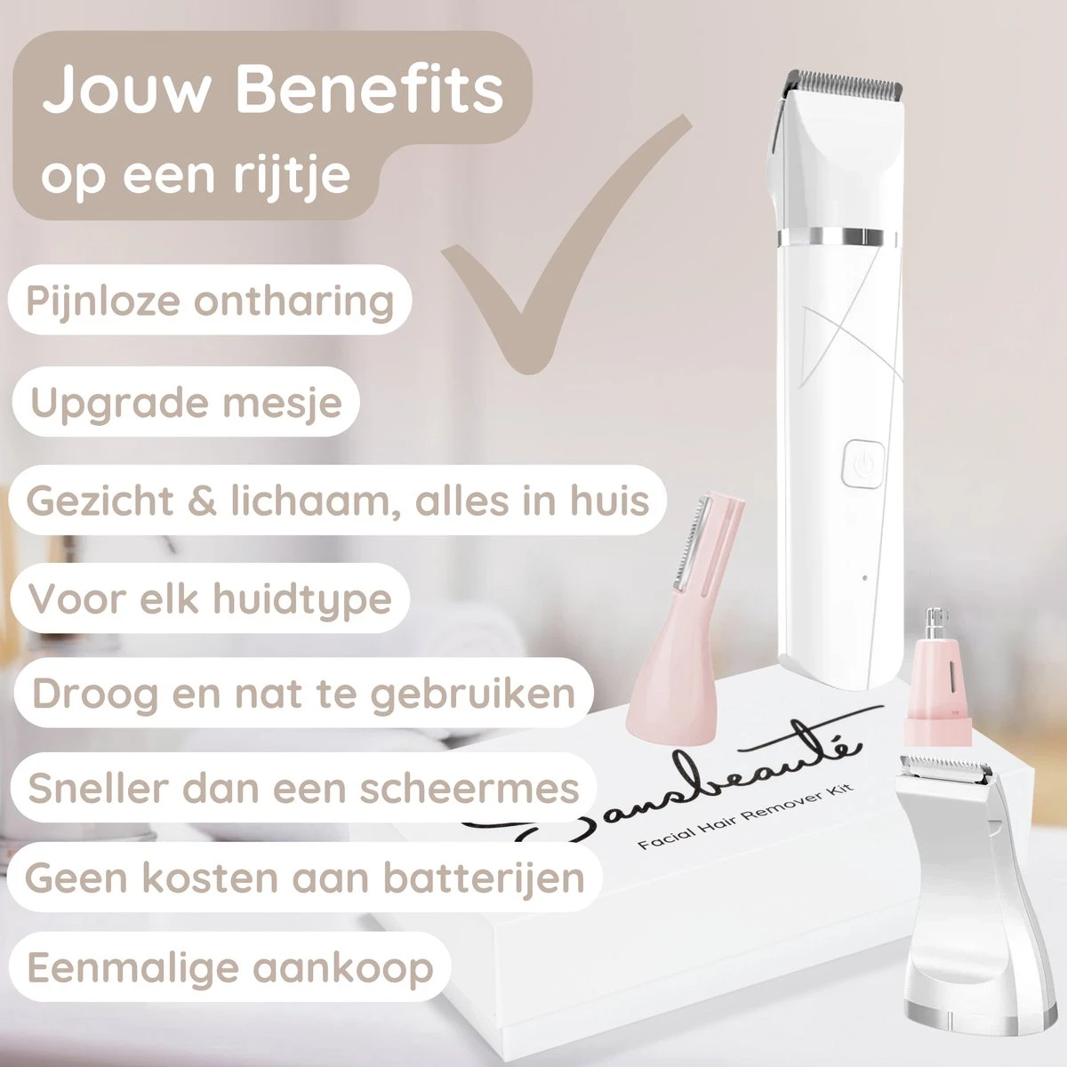 4-in-1 Bikinitrimmer Gezicht - Oksels - Benen - Bikinilijn - Wenkbrauw Trimmer - Neustrimmer - Intieme Zone - Ladyshaves Bikini - Haarverwijderaar Dames - Trimmer Vrouw Schaamhaar 18 4-in-1 Bikinitrimmer Gezicht - Oksels - Benen - Bikinilijn - Wenkbrauw Trimmer - Neustrimmer - Intieme Zone - Ladyshaves Bikini - Haarverwijderaar Dames - Trimmer Vrouw Schaamhaar - Afbeelding 18