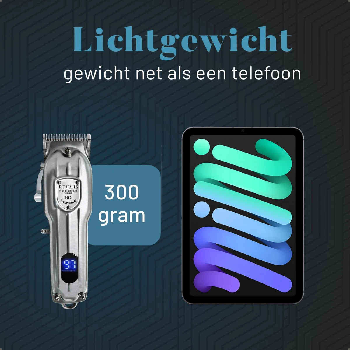 Revahs Professionele Tondeuse Voor Mannen - Cheveux Haar - Hoofdhaar - Baardtrimmer - Hair Clipper - Haartondeuse - Tondeuse Draadloos Mannen - Tondeuses 2 Revahs Professionele Tondeuse Voor Mannen - Cheveux Haar - Hoofdhaar - Baardtrimmer - Hair Clipper - Haartondeuse - Tondeuse Draadloos Mannen - Tondeuses - Afbeelding 2