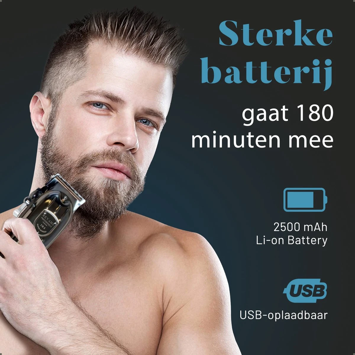 Revahs Professionele Tondeuse Voor Mannen - Cheveux Haar - Hoofdhaar - Baardtrimmer - Hair Clipper - Haartondeuse - Tondeuse Draadloos Mannen - Tondeuses 8 Revahs Professionele Tondeuse Voor Mannen - Cheveux Haar - Hoofdhaar - Baardtrimmer - Hair Clipper - Haartondeuse - Tondeuse Draadloos Mannen - Tondeuses - Afbeelding 8