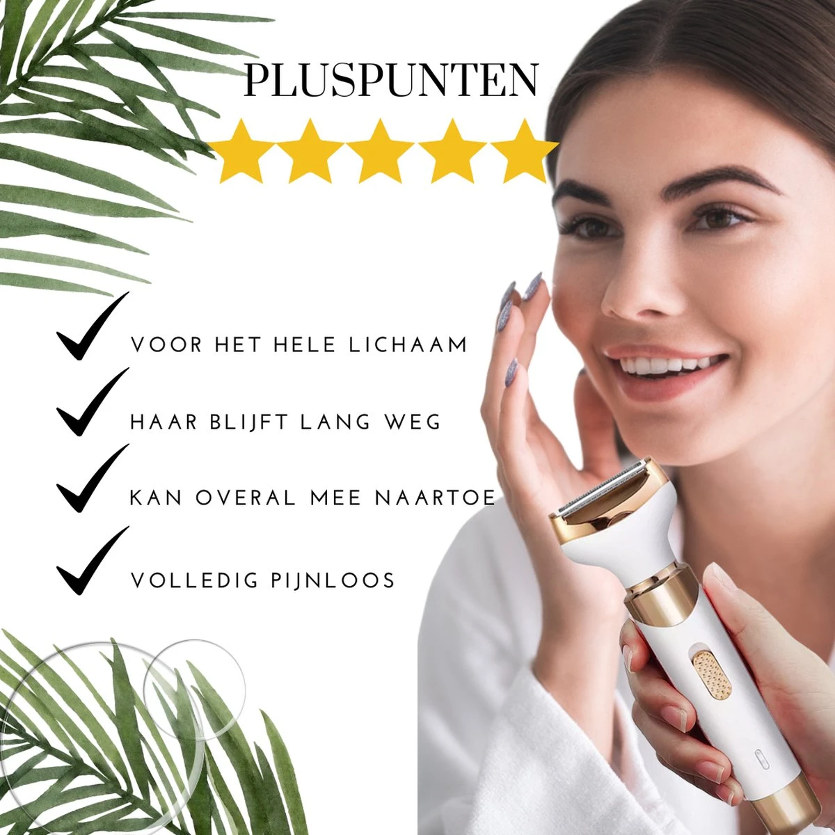4 In 1 Multifuntioneel Beautyapparaat – Elektrische Wenkbrauw Trimmer – Haarverwijderaar Vrouw - Ladyshave – Gezicht, Oksels, Benen, Bikinilijn – Ontharingsapparaat – Neustrimmer – USB Oplaadbaar – Scheerapparaat 2 4 In 1 Multifuntioneel Beautyapparaat – Elektrische Wenkbrauw Trimmer – Haarverwijderaar Vrouw - Ladyshave – Gezicht, Oksels, Benen, Bikinilijn – Ontharingsapparaat – Neustrimmer – USB Oplaadbaar – Scheerapparaat - Afbeelding 2