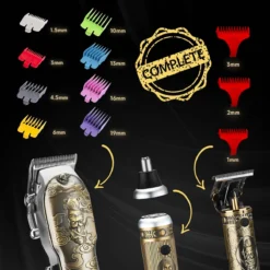 Alternative view of Professionele Draadloze 4-in-1 Tondeuse Kit - Tondeuse Mannen Hoofdhaar - Cheveux Haar - Haartrimmer - Kapper Haar Machine - Haartondeuse - Baard - Hair Clipper - Kapper Buddha Trimmer - Kappersset