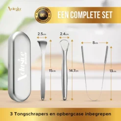 Alternative view of Xclusive-lifestyle® - Luxe RVS Tongschraperset - 4-Delige Professionele Tongreiniger - Mondverzorging - Mondhygiëne - Herbruikbaar En Duurzaam - Ayurveda - Aanbevolen Door Tandartsen