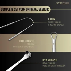 SolidStock Professionele Tongschraper Voor Mondverzorging - 4 Delige Tongreiniger - Ayurveda - RVS 11 SolidStock Professionele Tongschraper Voor Mondverzorging - 4 Delige Tongreiniger - Ayurveda - RVS -Oral B Shop 1200x1200 454