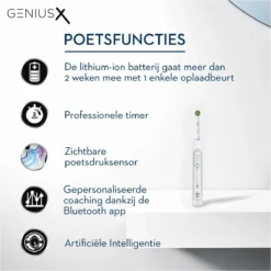 Oral B Oral-B Genius X - Wit - Elektrische Tandenborstel - Ontworpen Door Braun - 1 Handvat En 1 Opzetborstel -Oral B Shop 1200x1200 5