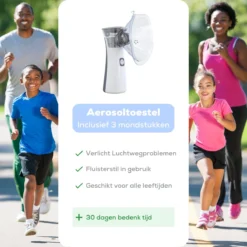 Alternative view of Aerosoltoestel Met 3 Mondstukken - Nebulizer Inhalator - Aerosoltoestel Kinderen, Volwassenen En Baby's - Vernevelaar Inhalator - Gezichtsstomer - Helpt Tegen Luchtwegaandoeningen