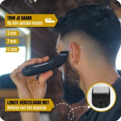 Alternative view of BAØRD Baardtrimmer Voor Mannen – Waterdicht – Draadloze Tondeuse - Trimmer Voor Baard & Lichaam – Scheerapparaat – Bodygroomer - Haartrimmer – Baardverzorging – Barber – Oplaadbaar - Zwart