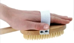 Alternative view of Merkloos 1x Bad/douche Scrub Borstels Van Hout 43 Cm - Badkameraccessoires - Bad/douche Benodigdheden - Badborstels/Doucheborstels