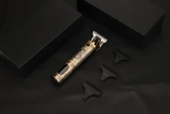 Alternative view of Arash® Tondeuse Mannen - 2023 Nieuwste Model - Draadloze Haartrimmer - Geschikt Voor Hoofdhaar/Baardhaar - Trimmer Draadloos - Scheerapparaat - Goud - Inclusief Oplaadblok En 4 Opzetstukjes