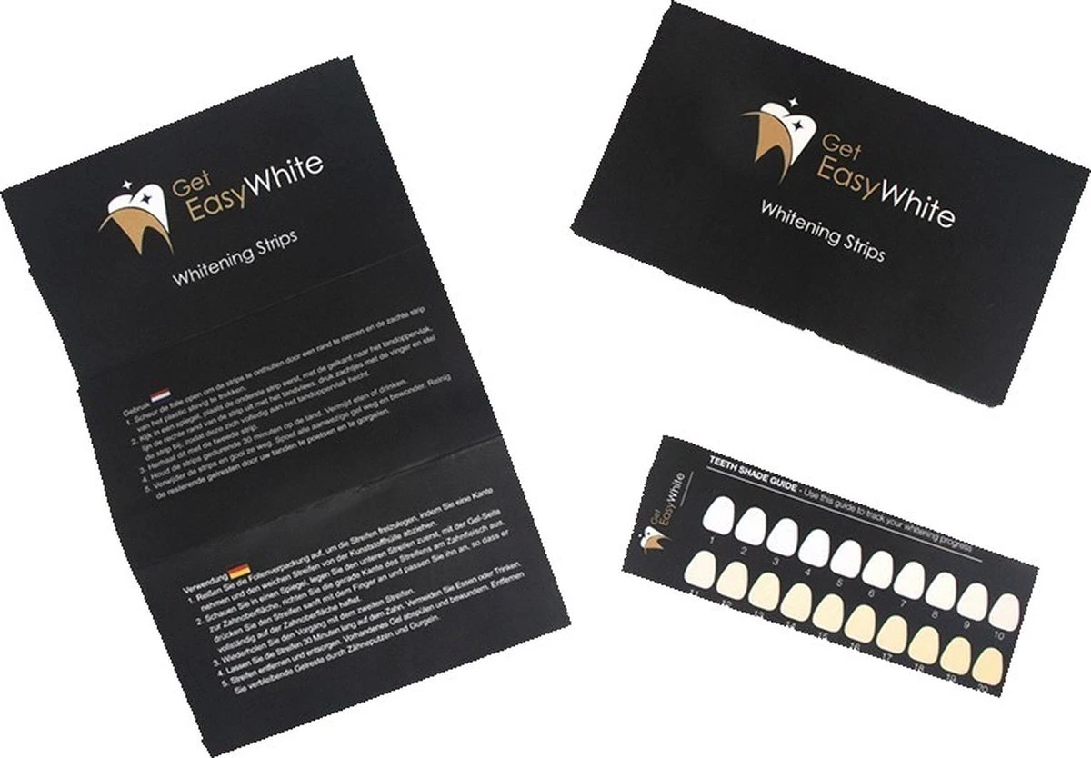 GetEasyWhite - Whitening Strips - 100% Natuurlijk - Perioxide Vrij - Veilig 1 GetEasyWhite - Whitening Strips - 100% Natuurlijk - Perioxide Vrij - Veilig