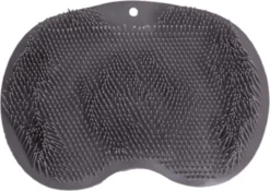 JEKO® - Voetscrubber - Douche Borstel - Voetmassage - Douchemat Antislip Zuignappen - Massage Mat - Voet Verzorging - Rug Wasser - Voetwasser - Grijs
