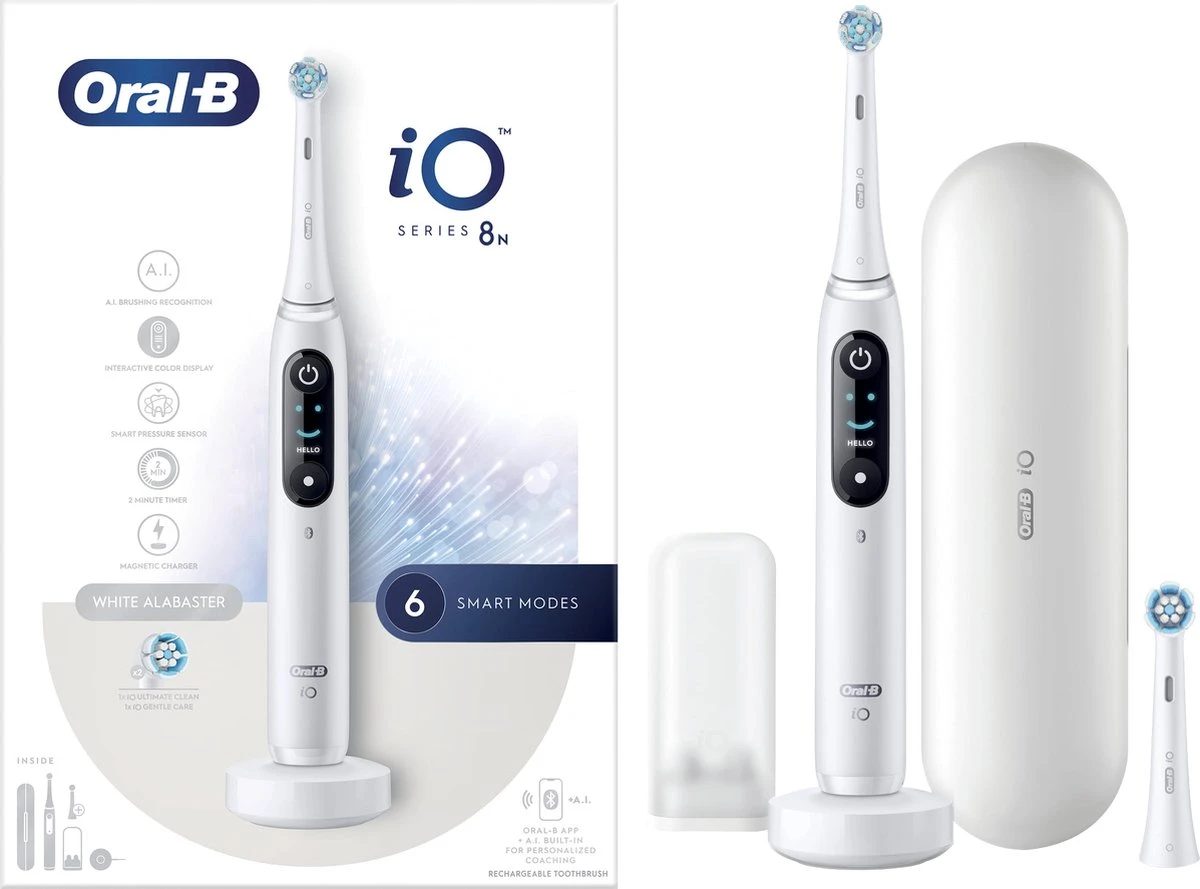 Oral B Oral-B IO 8N - White - Elektrische Tandenborstel - Ontworpen Door Braun 14 Oral B Oral-B IO 8N - White - Elektrische Tandenborstel - Ontworpen Door Braun - Afbeelding 14