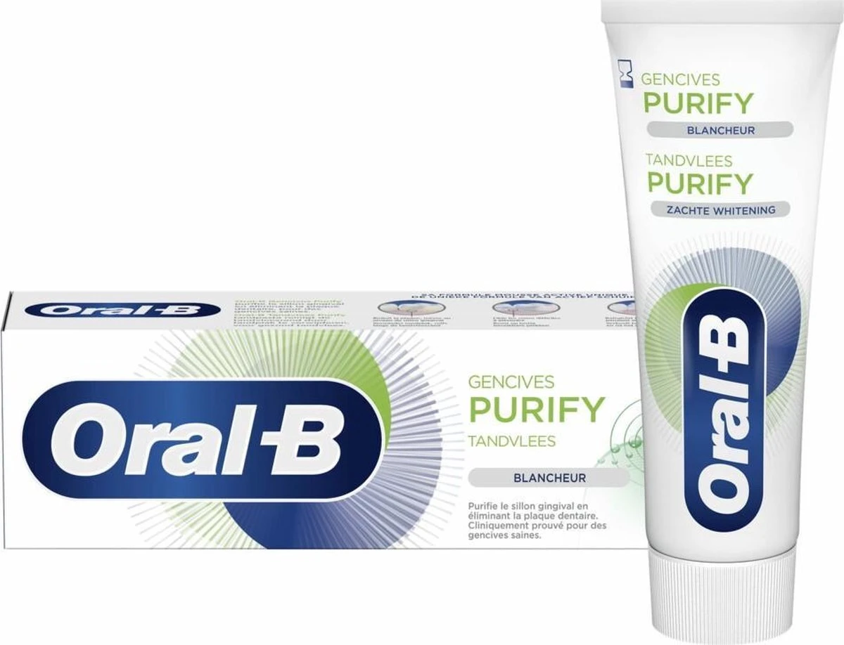 Oral B 12x Oral-B Tandpasta Gum Purify Zachte Whitening 75 Ml 1 Oral B 12x Oral-B Tandpasta Gum Purify Zachte Whitening 75 Ml