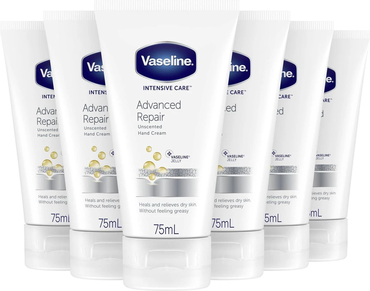 Vaseline® Vaseline Handcreme Advanced Repair - 6 X 75 Ml - Voordeelverpakking 1 Vaseline® Vaseline Handcreme Advanced Repair - 6 X 75 Ml - Voordeelverpakking