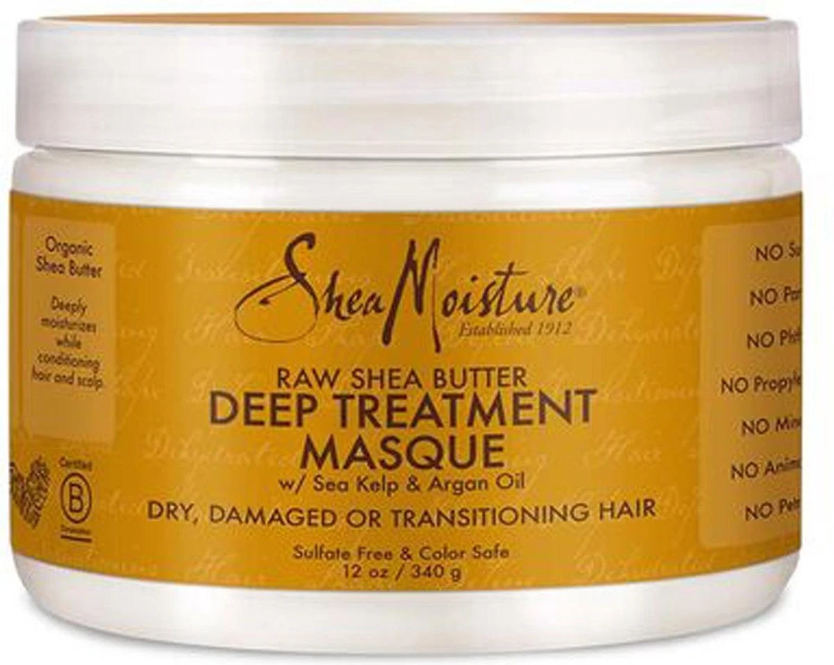 Shea Moisture Raw Shea - Butter Deep Treatment Haarmasker - 355 Ml 6 Shea Moisture Raw Shea - Butter Deep Treatment Haarmasker - 355 Ml - Afbeelding 6