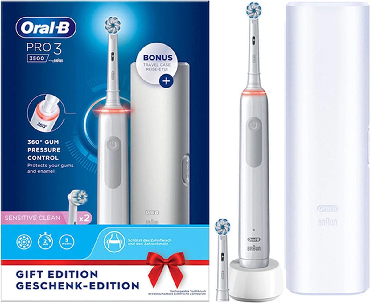 Oral B Oral-B Elektrische Tandenborstel Pro 3 3500 Wit 1 Oral B Oral-B Elektrische Tandenborstel Pro 3 3500 Wit