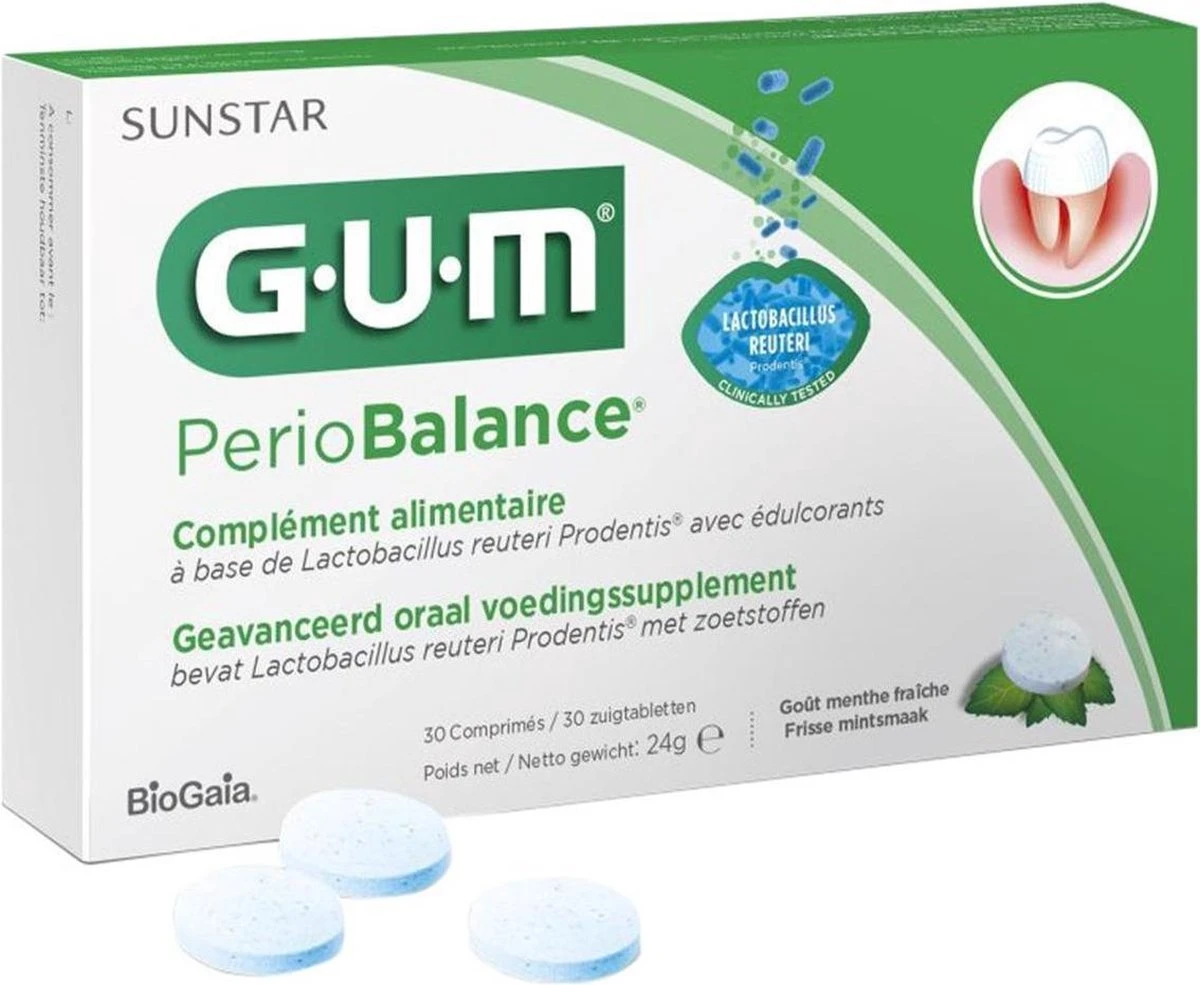 GUM® GUM® PerioBalance® Tabletten | 30 Stuks 1 GUM® GUM® PerioBalance® Tabletten | 30 Stuks