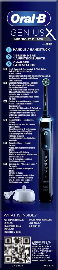 Oral B Oral-B Genius X - Special Editie - Zwart - Elektrische Tandenborstel - 1 Handvat En 1 Opzetborstel -Oral B Shop 258x1200