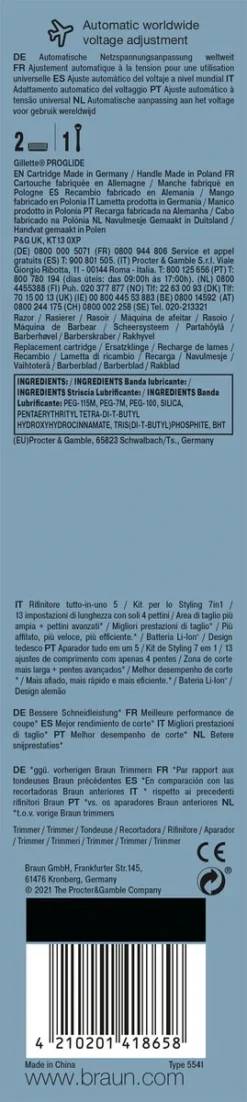 Braun Multigroomer 5 MGK5355 - 7in1 Trimmer Voor Mannen - 5 Opzetstukken -Oral B Shop 269x1200