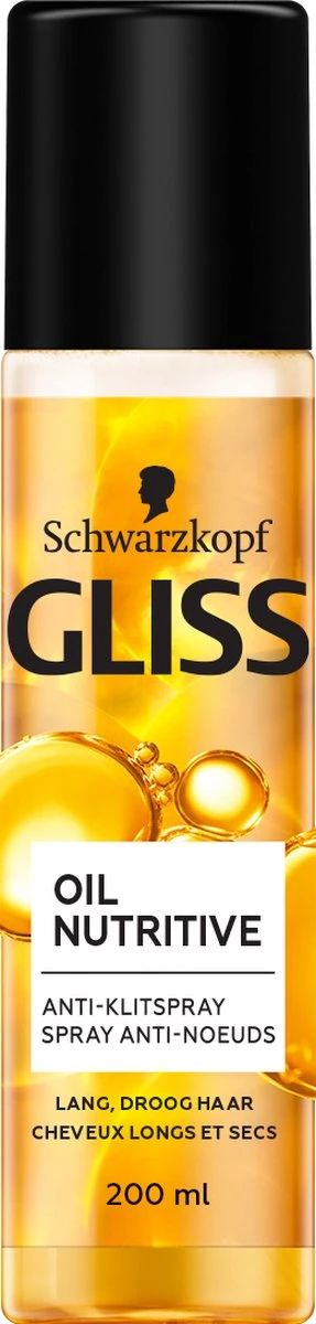 Gliss Kur Oil Nutritive Anti-Klit Spray 6x 200 Ml - Grootverpakking 2 Gliss Kur Oil Nutritive Anti-Klit Spray 6x 200 Ml - Grootverpakking - Afbeelding 2