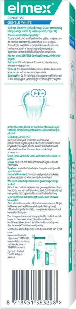 Elmex Sensitive Whitening Tandpasta 4 X 75ml - Voor Gevoelige Tanden - Voordeelverpakking 27 Elmex Sensitive Whitening Tandpasta 4 X 75ml - Voor Gevoelige Tanden - Voordeelverpakking -Oral B Shop 295x1200 3