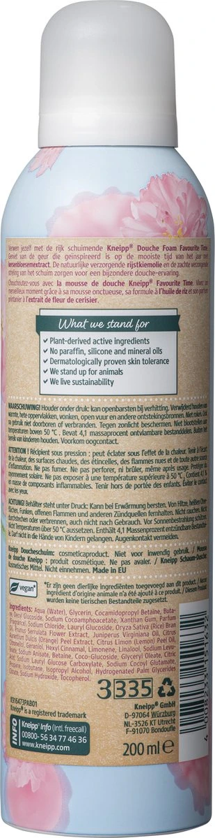 Kneipp Favourite Time - Douche Foam 5 Kneipp Favourite Time - Douche Foam - Afbeelding 5