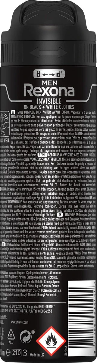 Rexona Men Invisible Anti-Transpirant Spray - 6 X 150 Ml - Voordeelverpakking 10 Rexona Men Invisible Anti-Transpirant Spray - 6 X 150 Ml - Voordeelverpakking - Afbeelding 10