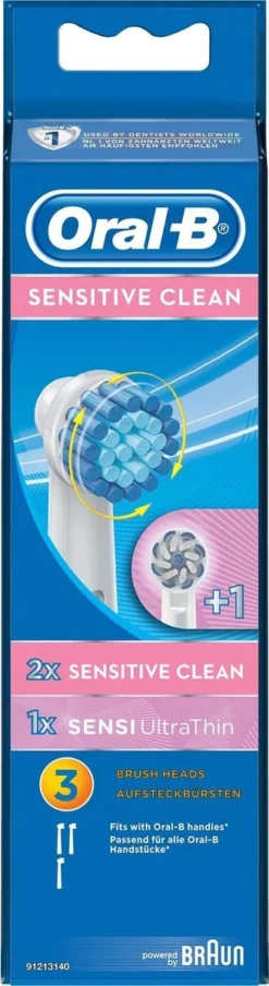 Oral B Ral B Opzetborstel Sensitive Clean 3 Stuks 12 Oral B Ral B Opzetborstel Sensitive Clean 3 Stuks -Oral B Shop 328x1200