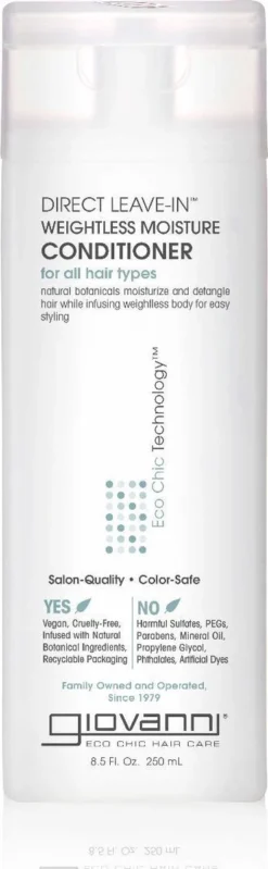 Giovanni Cosmetics - Direct Leave-In Weightless Moisture Conditioner - 250 Ml