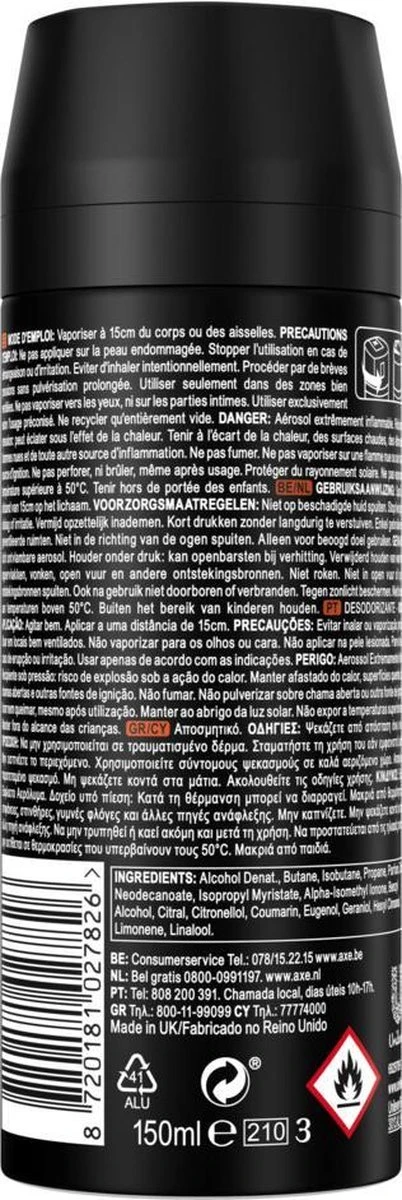 Axe Musk Bodyspray Deodorant - 6 X 150 Ml - Voordeelverpakking 4 Axe Musk Bodyspray Deodorant - 6 X 150 Ml - Voordeelverpakking - Afbeelding 4