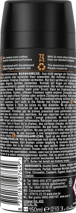 AXE Fine Fragrance Collection Copper Santal Premium Deodorant Bodyspray 150 Ml -Oral B Shop 428x1200 2
