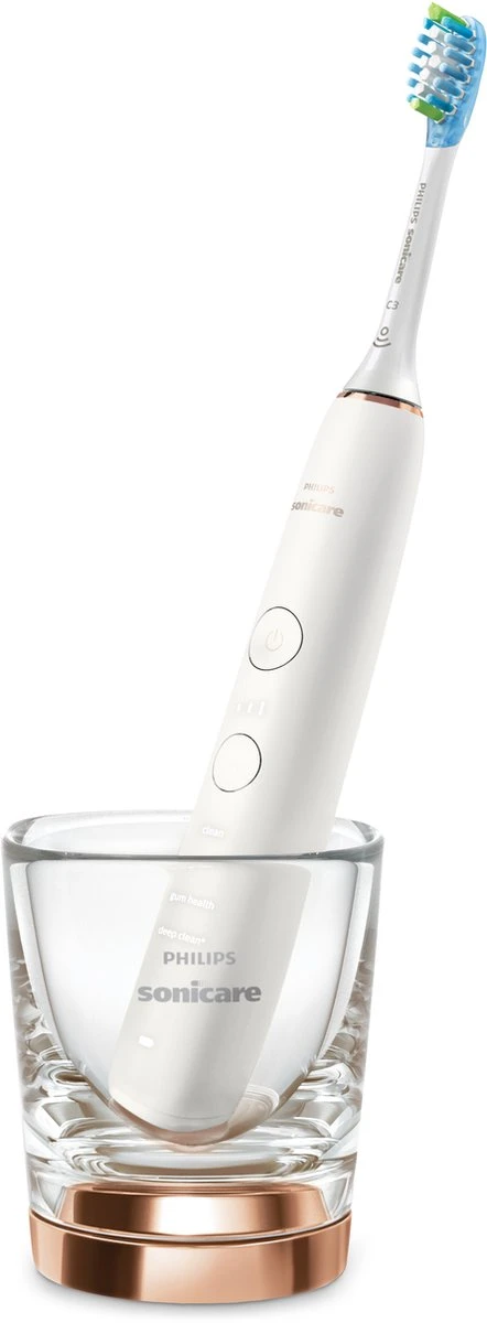 Philips Sonicare DiamondClean 9000 HX9911/94 - Luxe Elektrische Tandenborstel - Wit En Rosé Goud 2 Philips Sonicare DiamondClean 9000 HX9911/94 - Luxe Elektrische Tandenborstel - Wit En Rosé Goud - Afbeelding 2