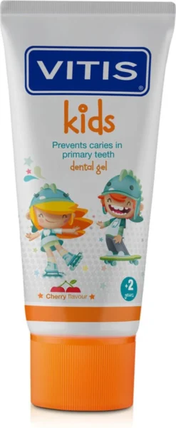 Vitis Kids - Tandpasta & Gel - 2+ Jaar - 50ml - Kersen Smaak