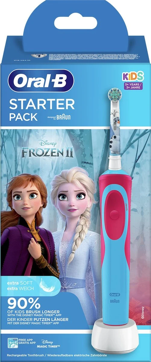 Oral B Oral-B Vitality Frozen - Elektrische Tandenborstel Voor Kinderen - 1 Handvat En 2 Opzetborstels 6 Oral B Oral-B Vitality Frozen - Elektrische Tandenborstel Voor Kinderen - 1 Handvat En 2 Opzetborstels - Afbeelding 6