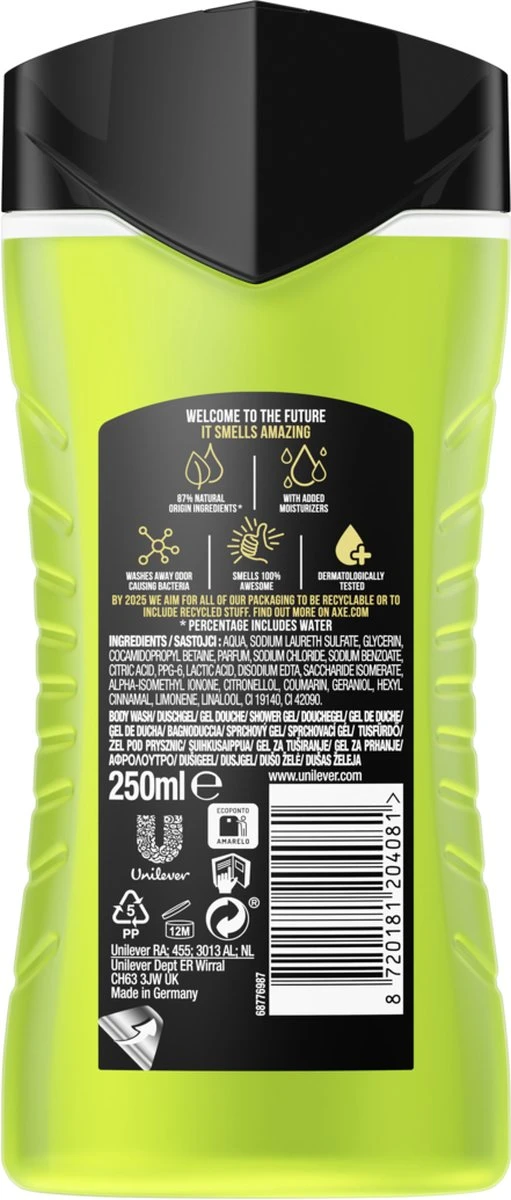 Axe 3-in-1 Douchegel - Epic Fresh - 6 X 250 Ml 6 Axe 3-in-1 Douchegel - Epic Fresh - 6 X 250 Ml - Afbeelding 6