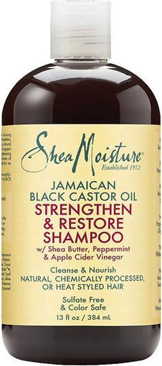 Shea Moisture Jamaican Black Castor Oil - Strengthen Grow & Restore Shampoo - 384 Ml 3 Shea Moisture Jamaican Black Castor Oil - Strengthen Grow & Restore Shampoo - 384 Ml - Afbeelding 3