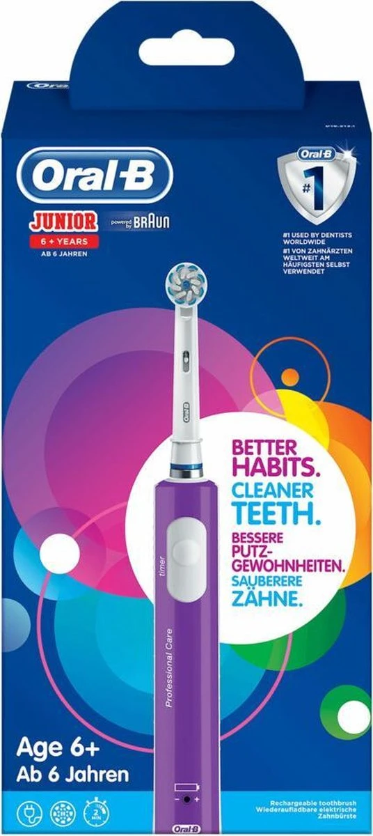 Oral B Oral-B Junior - Elektrische Tandenborstel - Paars 8 Oral B Oral-B Junior - Elektrische Tandenborstel - Paars - Afbeelding 8