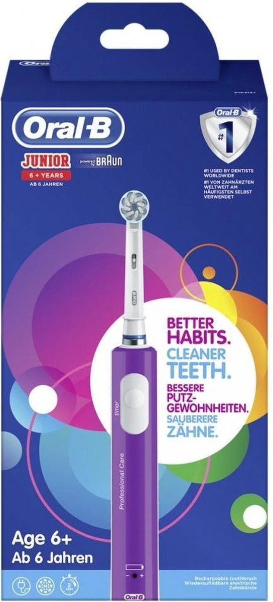 Oral B Oral-B Junior - Elektrische Tandenborstel - Paars 7 Oral B Oral-B Junior - Elektrische Tandenborstel - Paars - Afbeelding 7