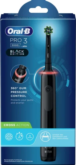 Oral B Oral-B Pro 3 3000 - Zwart - Elektrische Tandenborstel - Ontworpen Door Braun - Black Edition -Oral B Shop 558x1200