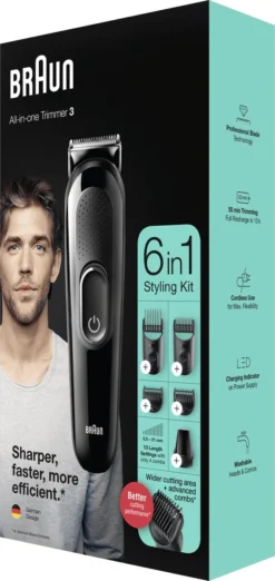 Braun Multigroomer 3 MGK3325 - 6-in-1 Trimmer Voor Mannen - Baard + Haar -Oral B Shop 568x1200 1