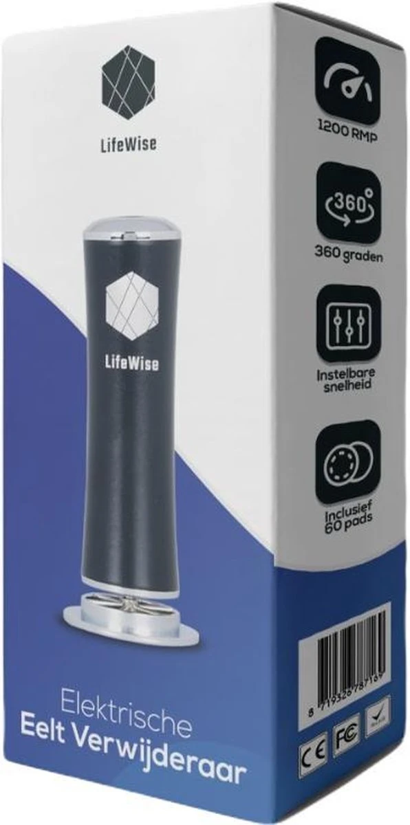 LifeWise Elektrische Eelt Verwijderaar - Voetvijl - 60 Vervangbare Schuurpads - Netstroom Adapter 12 LifeWise Elektrische Eelt Verwijderaar - Voetvijl - 60 Vervangbare Schuurpads - Netstroom Adapter - Afbeelding 12