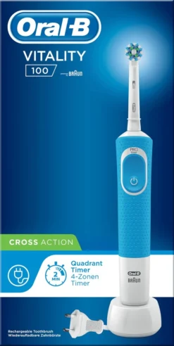 Oral B Oral-B Vitality 100 CrossAction - Blauw - Elektrische Tandenborstel -Oral B Shop 603x1200