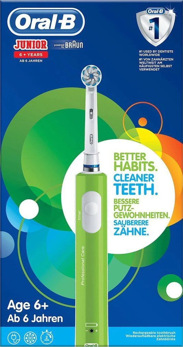 Oral B Oral-B Junior 6+ - Elektrische Tandenborstel - Paars & Groen DUOSET 4 Oral B Oral-B Junior 6+ - Elektrische Tandenborstel - Paars & Groen DUOSET - Afbeelding 4