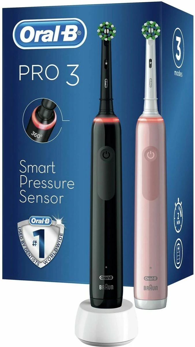 Oral B Oral-B Pro 3 - 3900 - Zwarte En Roze - Elektrische Tandenborstel 13 Oral B Oral-B Pro 3 - 3900 - Zwarte En Roze - Elektrische Tandenborstel - Afbeelding 13