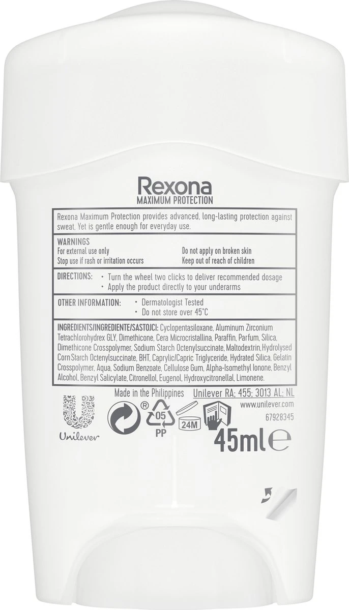 Rexona Women Maximum Protection Confidence Anti-transpirant Stick - 45 Ml 8 Rexona Women Maximum Protection Confidence Anti-transpirant Stick - 45 Ml - Afbeelding 8