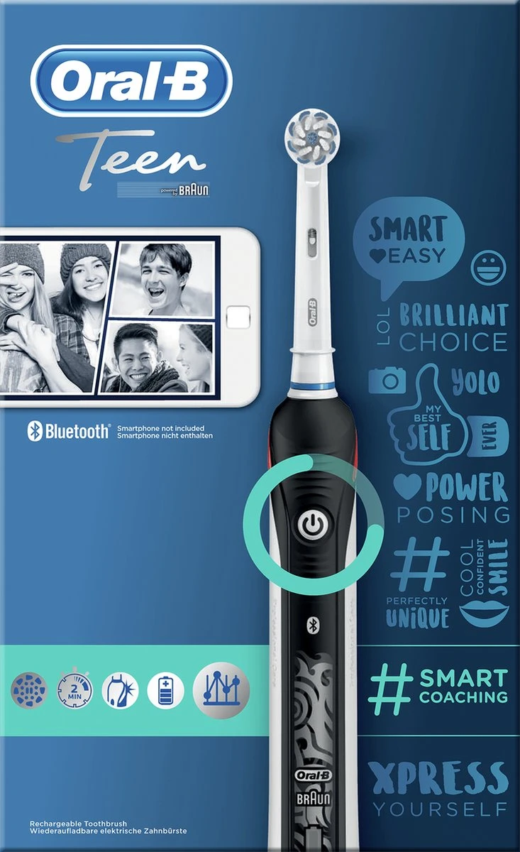 Oral B Oral-B Smartseries Teen - Elektrische Tandenborstel - Powered By Braun - 1 Handvat En 2 Opzetborstels 8 Oral B Oral-B Smartseries Teen - Elektrische Tandenborstel - Powered By Braun - 1 Handvat En 2 Opzetborstels - Afbeelding 8