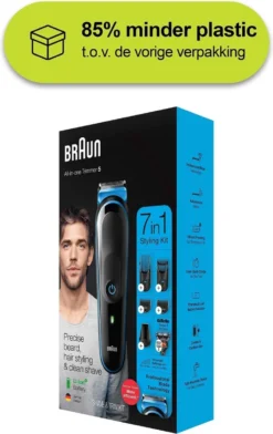 Braun MGK5245 7-in-1 Trimmer Baardtrimmer Voor Mannen - Gezichts- En Haartrimmer - Zwart/Blauw -Oral B Shop 756x1200 1