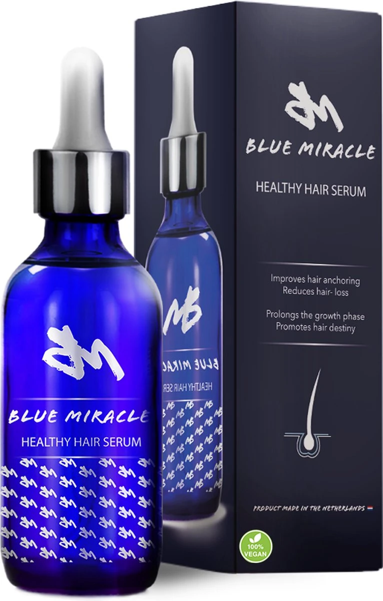 Blue Miracle Haarserum – Serum – Haargroei Serum – Haaruitval - 100% Vegan – 100 ML 1 Blue Miracle Haarserum – Serum – Haargroei Serum – Haaruitval - 100% Vegan – 100 ML