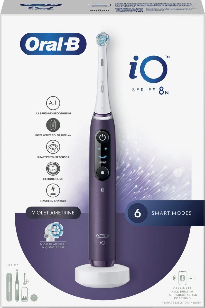 Oral B Oral-B IO 8N - Elektrische Tandenborstel - Violet 2 Oral B Oral-B IO 8N - Elektrische Tandenborstel - Violet - Afbeelding 2