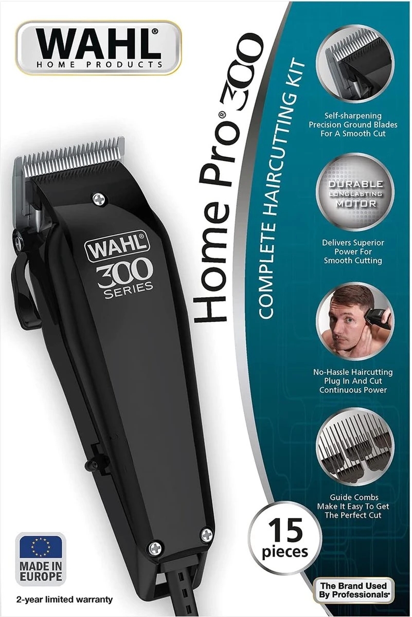 WAHL Tondeuse Home Pro 300 Haar Trimmer Mannen Heren Kit 15 Stuks 8 Knipgeleiders 3 Mm Tot 25 Mm Tondeuse Set Op Netstroom 3 Meter Snoer WAHL 20102.0460 1 WAHL Tondeuse Home Pro 300 Haar Trimmer Mannen Heren Kit 15 Stuks 8 Knipgeleiders 3 Mm Tot 25 Mm Tondeuse Set Op Netstroom 3 Meter Snoer WAHL 20102.0460