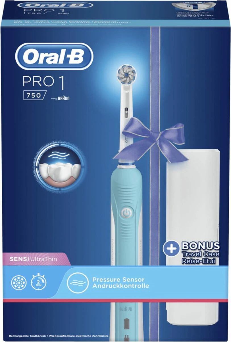 Oral B Oral-B PRO750 Sensi UltraThin - Elektrische Tandenborstel - Inclusief Reisetui 7 Oral B Oral-B PRO750 Sensi UltraThin - Elektrische Tandenborstel - Inclusief Reisetui - Afbeelding 7
